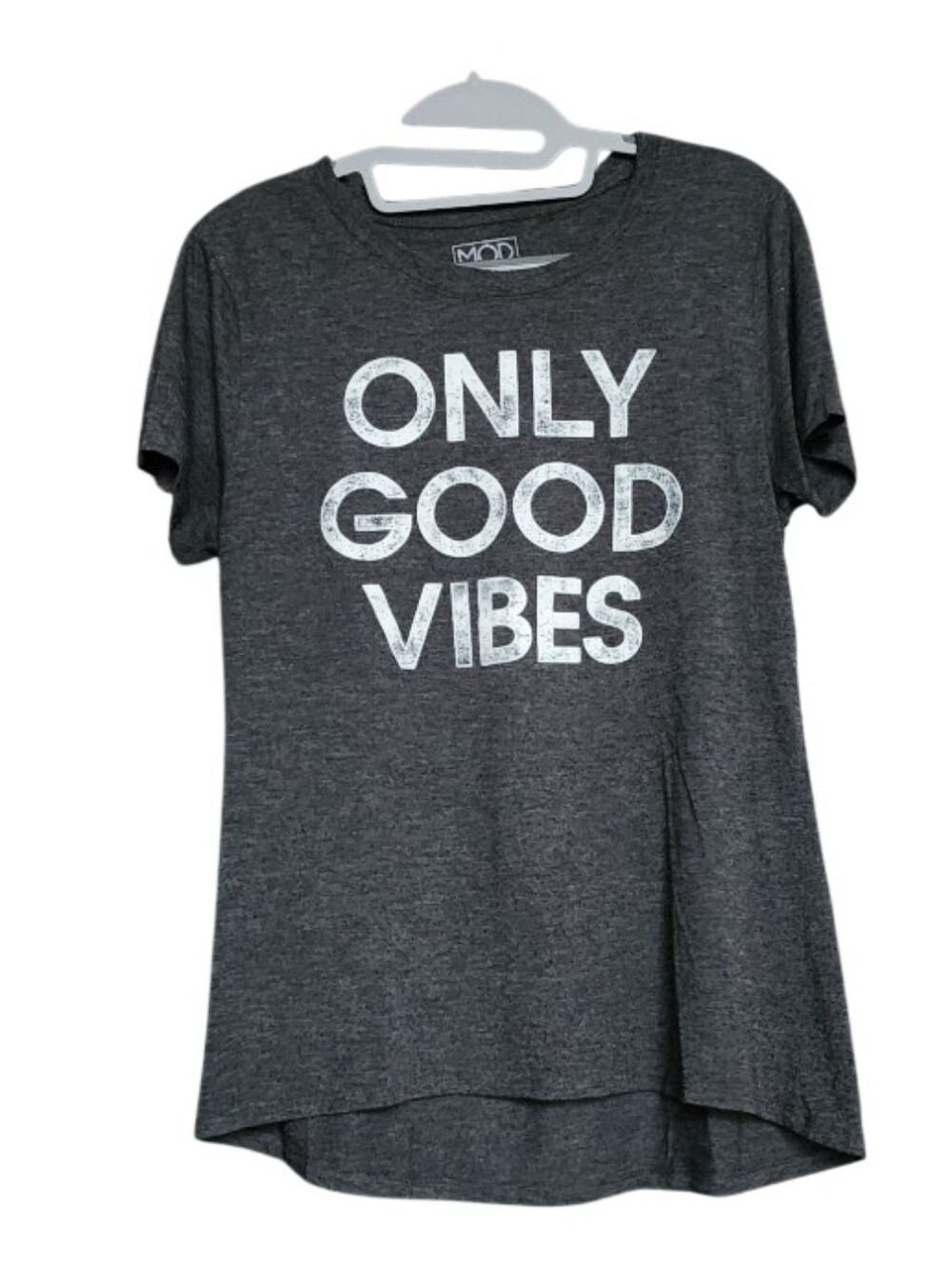Grey 'Only Good Vibes' Short Sleeve Tee